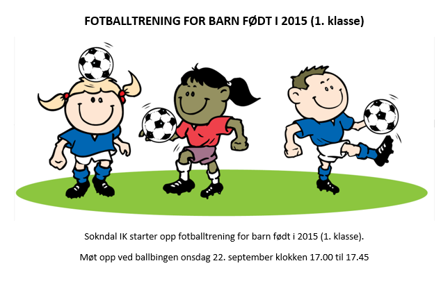 Fotballtrening for barn født i 2015 (1. klasse)