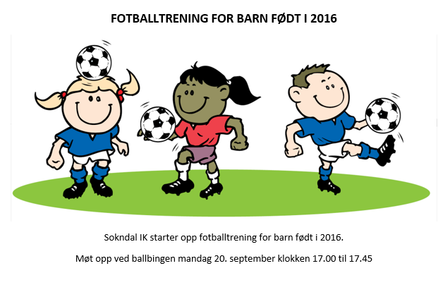 FOTBALLTRENING FOR BARN FØDT I 2016